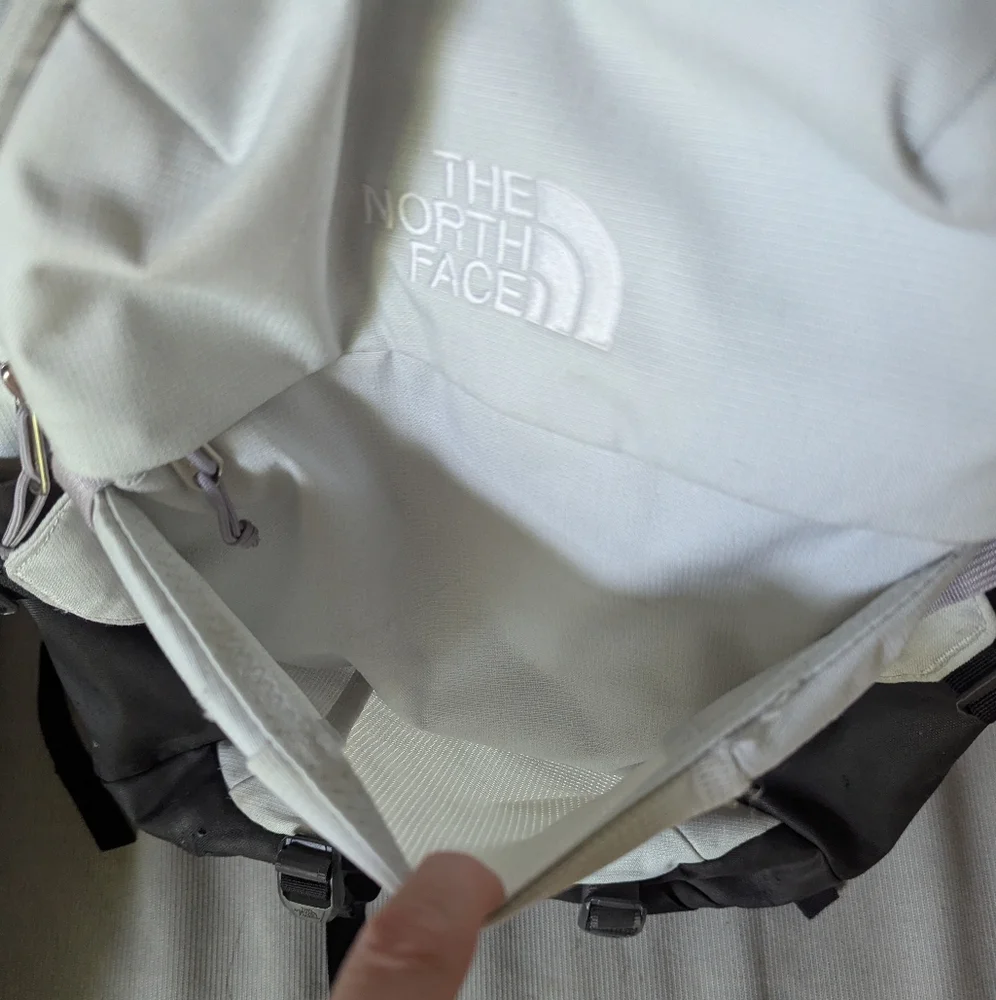 The North Face TNF Recon Black and Light Grey/ Blue Backpack School College Fall - Picture 7 of 10